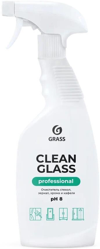 Моющее средство GRASS 125552 Clean Glass Professional для стекол и зеркал (флакон 600мл)