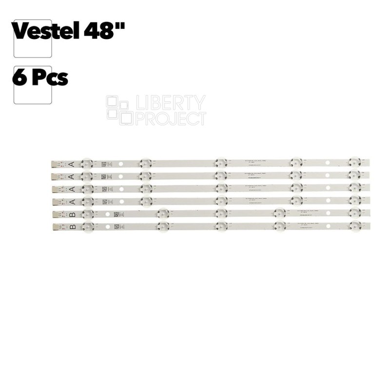 Светодиодная подсветка для телевизоров 48" Vestel UHD DRT VNB A/B-Type (комплект 6 шт)