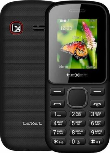 Телефон мобильный TEXET TM-130 Black/Red