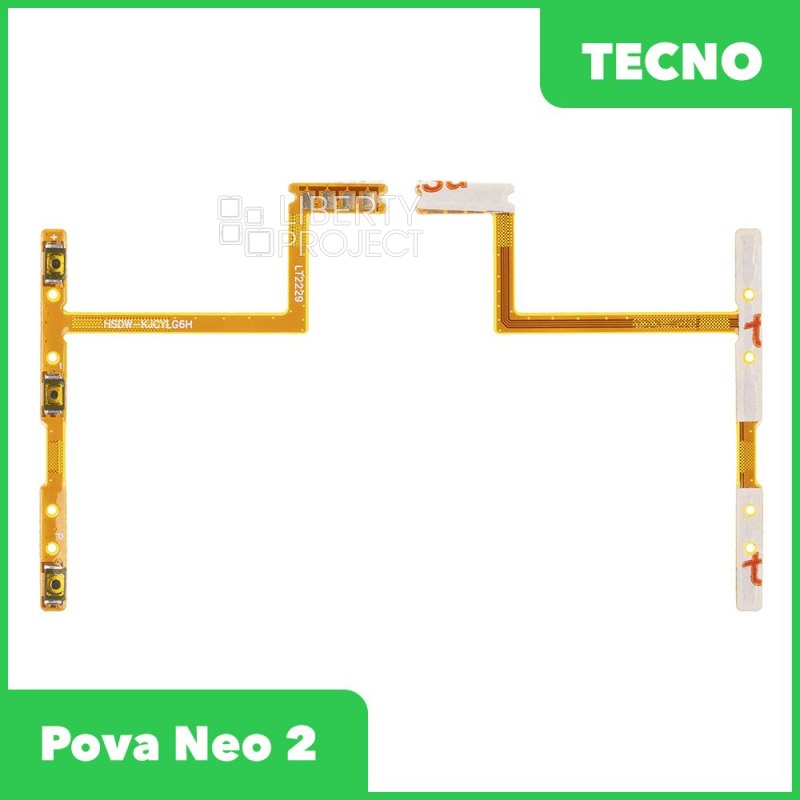 Шлейф/FLC Tecno Pova Neo 2 (LG6N) на кнопки громкости/включения