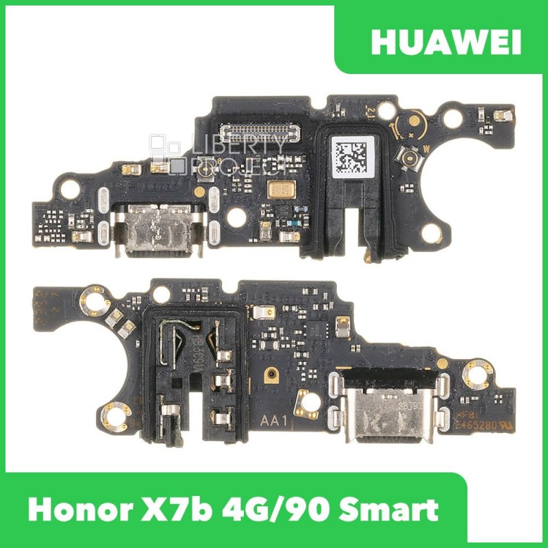 Шлейф/FLC Huawei Honor X7b 4G/90 Smart (CLK-LX1/CLK-NX1/CLK-NX3) на системный разъём/микрофон ориг