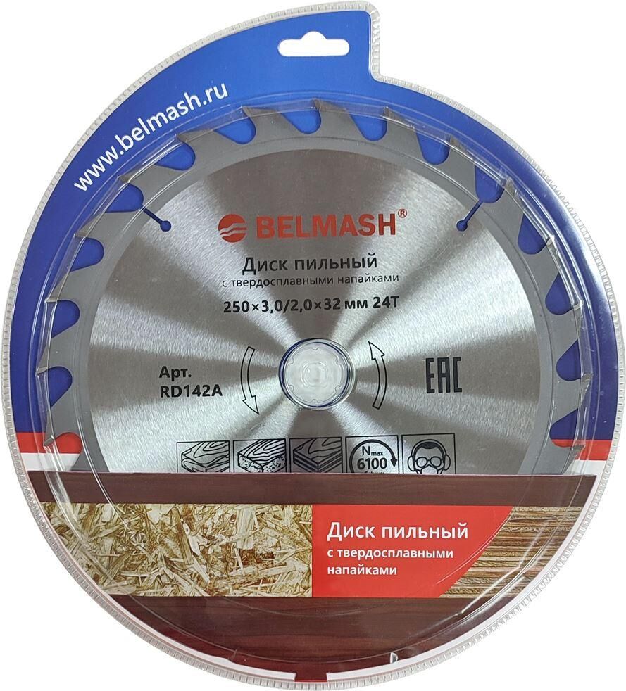 Диск пильный BELMASH 250x3,0/2,0x32/30, 24T RD142A