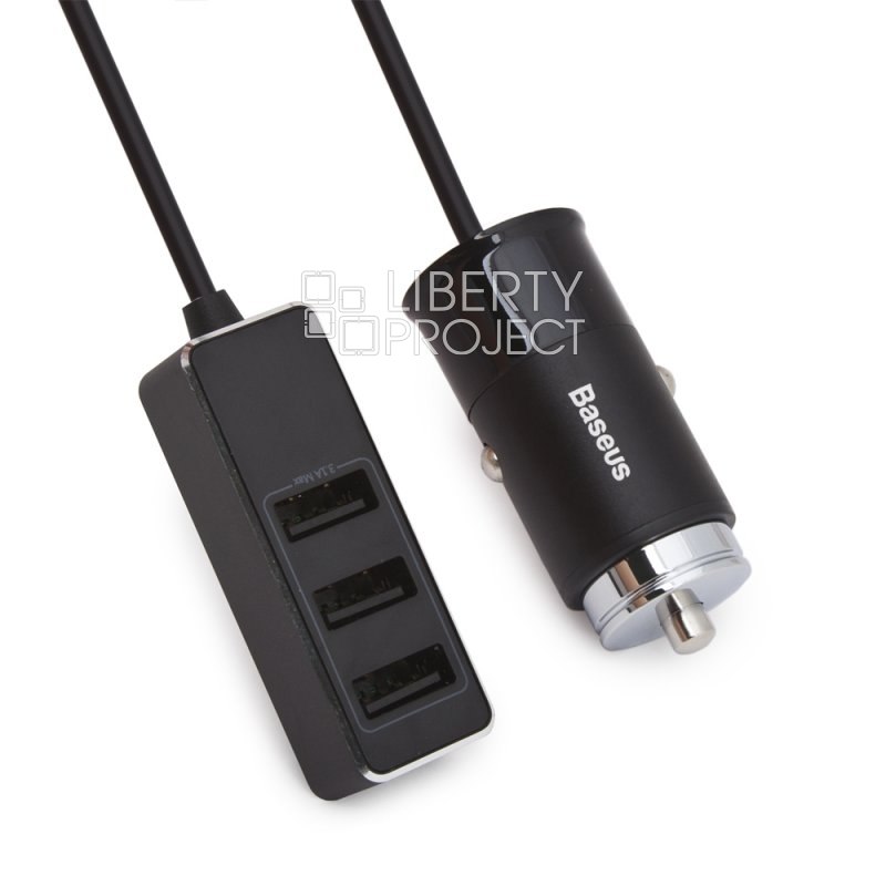 АЗУ Baseus Enjoy Together Four Interfaces Output Patulous Car Charger 5.5A (черное)