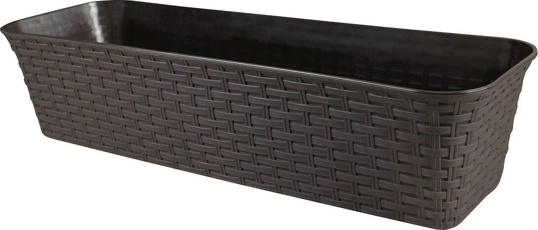 Балконный ящик VIOLET Ротанг 63см с дренажем (венге) 3560005