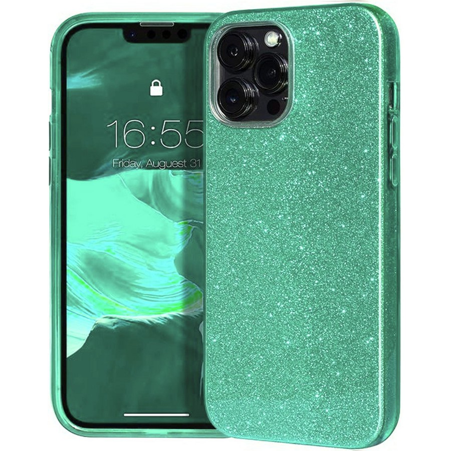 Силиконовая противоударная накладка Diamond для Apple iPhone 15+ (6.7) зеленый