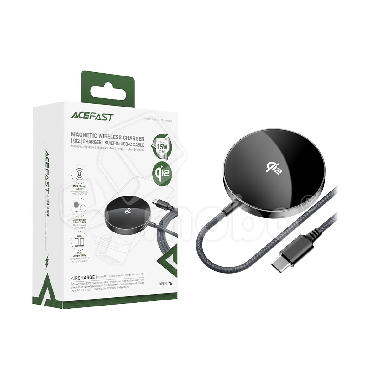 Беспроводное зарядное устройство Acefast E24 (15W, Qi2) Серый