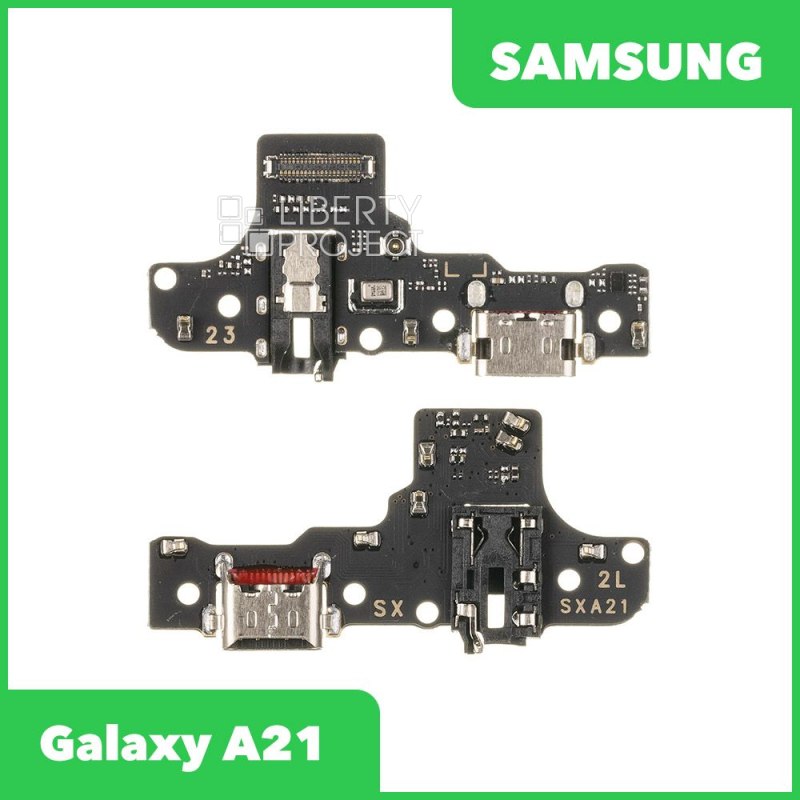 Шлейф/FLC Samsung Galaxy A21 SM-A215 на системный разъём/разъём гарнитуры/микрофон
