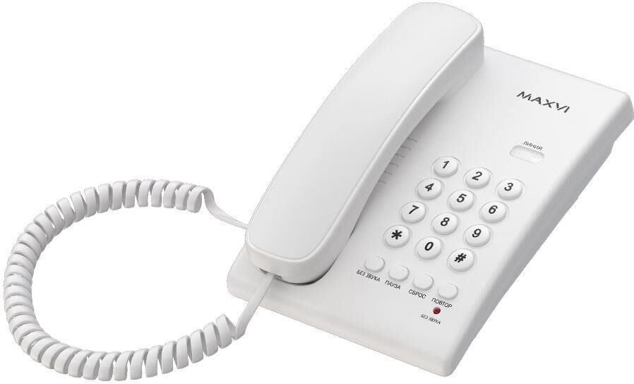 Телефон проводной MAXVI CS-02 white