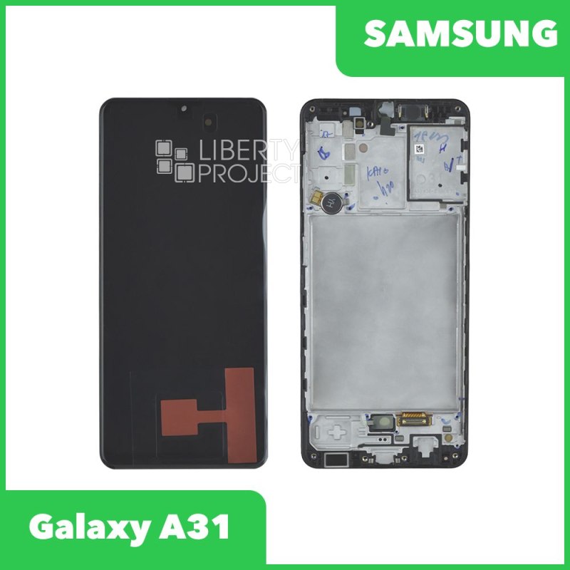 LCD дисплей для Samsung Galaxy A31 SM-A315 GH82-22761A в рамке (черный) 100% OR SP
