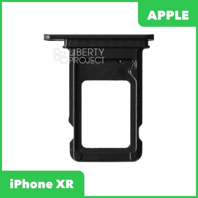 Держатель SIM-карты (сим лоток) iPhone XR (черный)