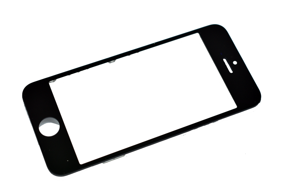 Стекло для переклейки для iPhone 5 с рамкой с OCA пленкой черный