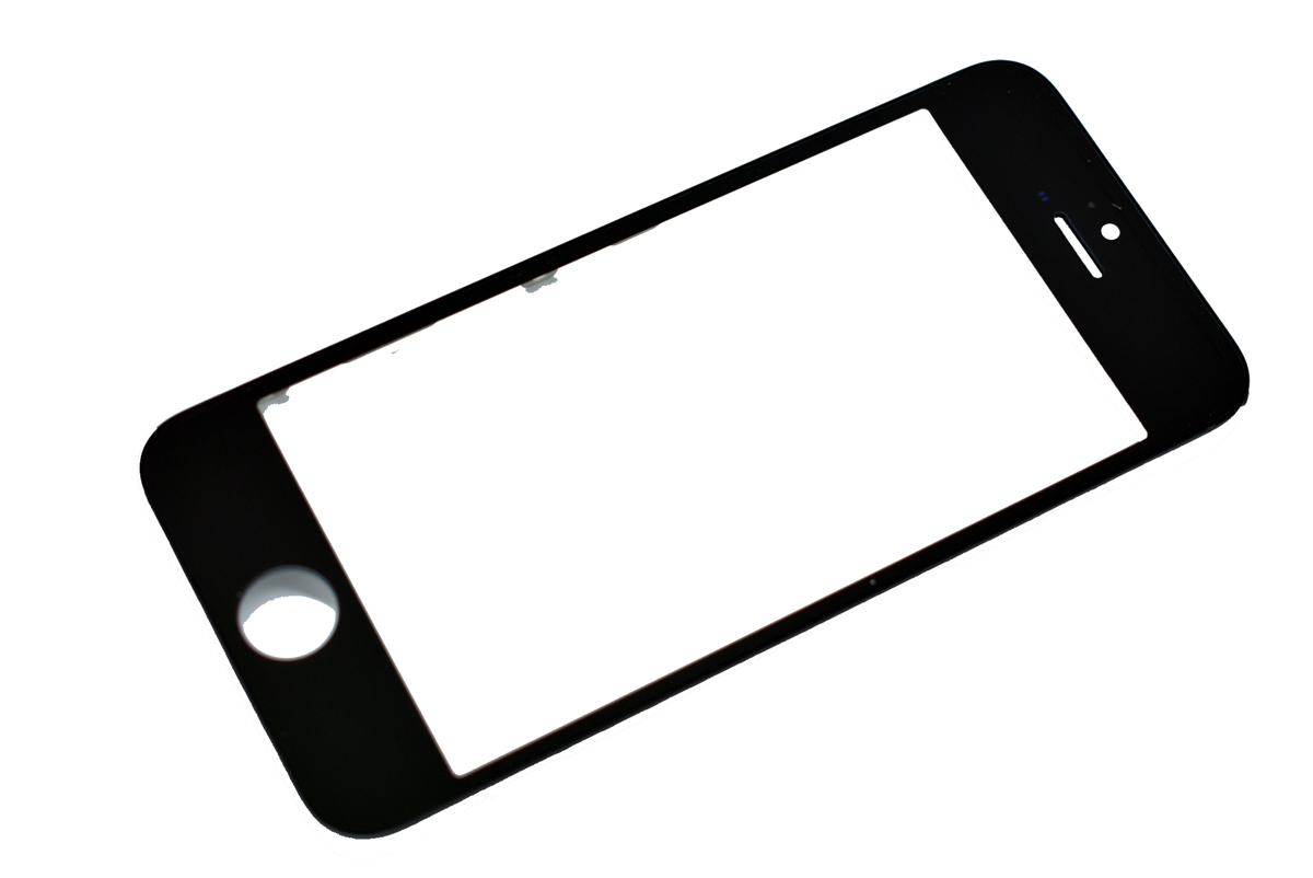 Стекло для переклейки для iPhone 5S с рамкой с OCA пленкой черный