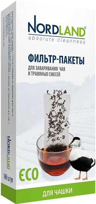 NORDLAND Фильтр-пакеты для заваривания чая, 100 шт. в упаковке (чашка). (393491)