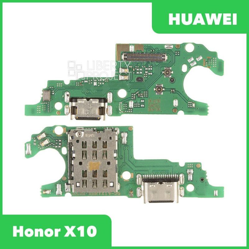 Шлейф/FLC Huawei Honor X10 на системный разъём/микрофон/разъем SIM