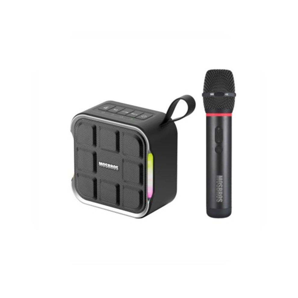 Портативная RGB колонка+ 1 микрофон Mosbros KaraBass 5S 30W черная
