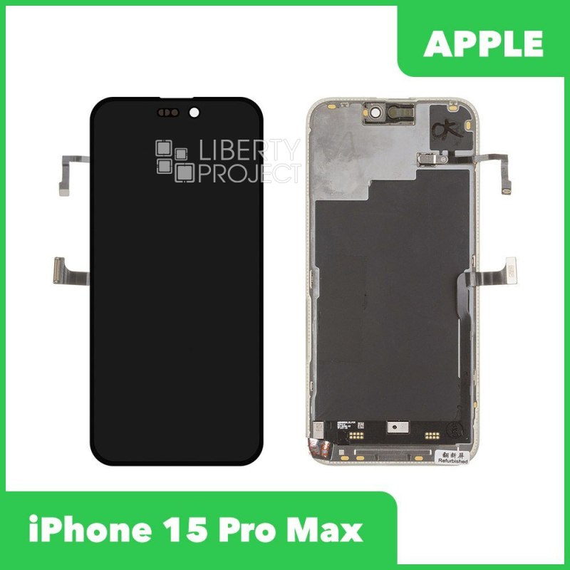 LCD дисплей для Apple iPhone 15 Pro Max (черный) original (change glass) без ошибки + шлейф