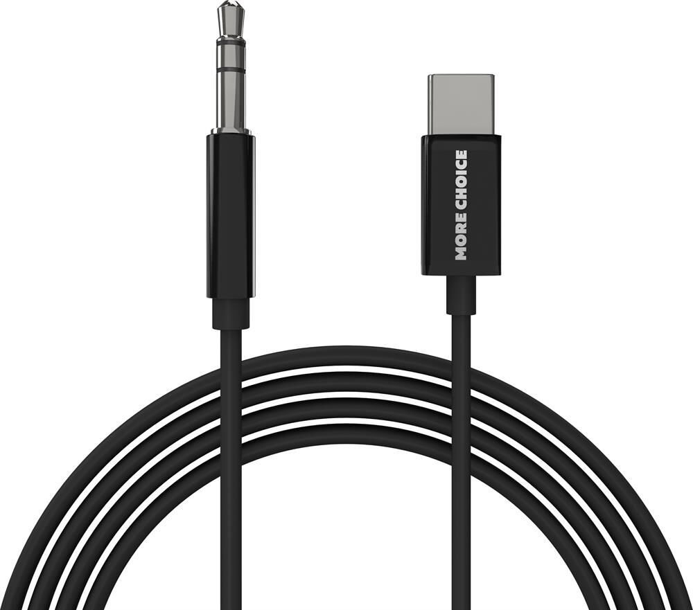Кабель MORE CHOICE (4610196409844) UK28a AUX 3.5mm Type-C 1м Black