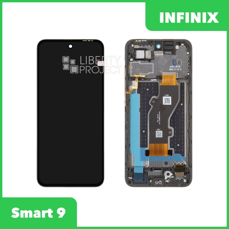 LCD дисплей для Infinix Smart 9 (X6532) с тачскрином в рамке (черный) OR LCD