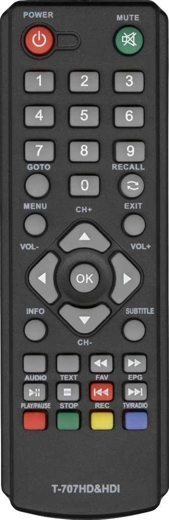 Пульт Huayu T-707HD&HDI для DVB-T2 ресивера