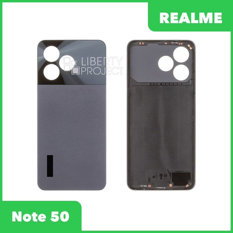 Задняя крышка для Realme Note 50 (RMX3834) (черный)