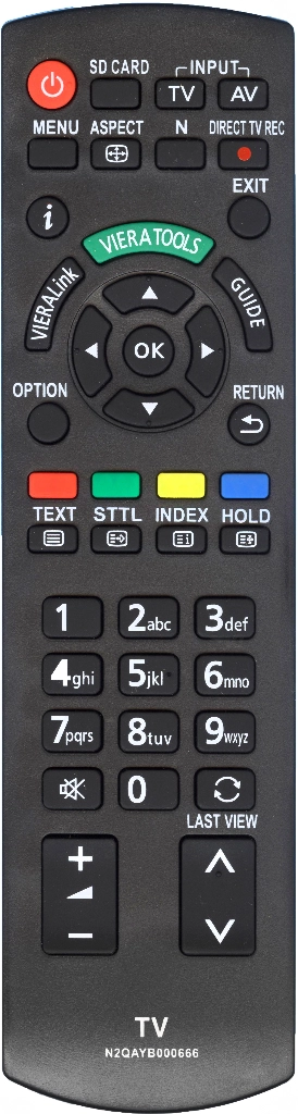 Пульт Huayu N2QAYB000666 для телевизора Panasonic