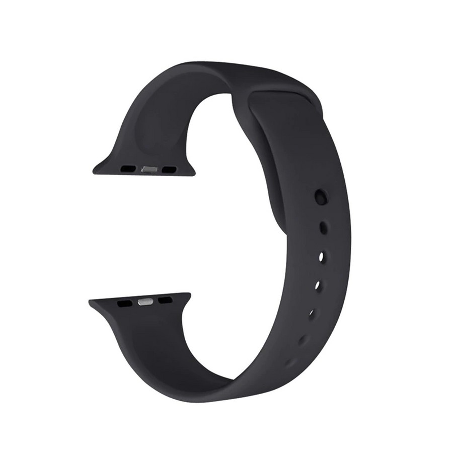 Силиконовый ремешок для Apple Watch 42/44/45mm черный