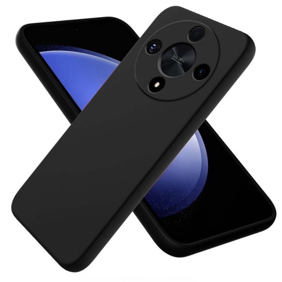 Силиконовая накладка без логотипа Silky soft-touch для Huawei Honor X9B черный