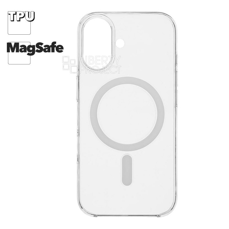Защитная крышка для iPhone 17 "Clear Case" MagSafe TPU (прозрачная)
