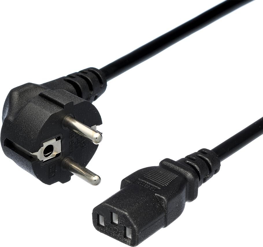 Кабель GOPOWER (00-00024055) CEE 7/7-C13 (f) 1.2м ПВХ 0.75мм черный (1/10/200)
