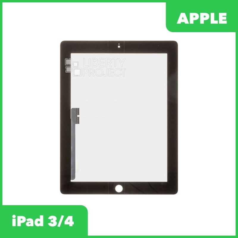 Тачскрин для Ipad 3/4G+OCA PRO олеофобное покрытие (черный)