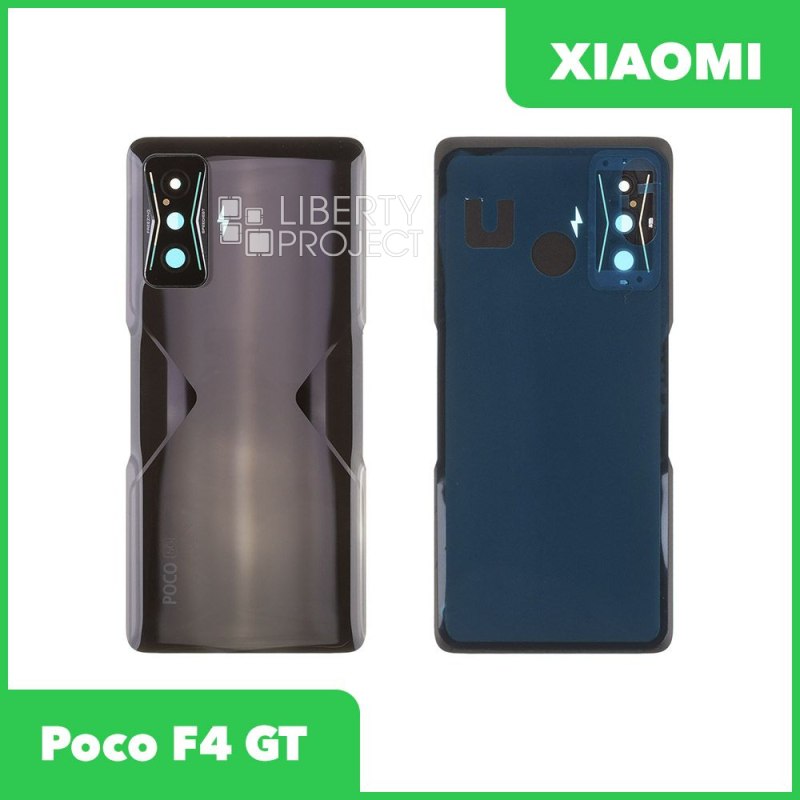Задняя крышка для Xiaomi Poco F4 GT со стеклом камеры (черный)