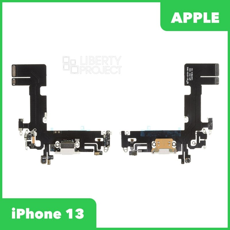 Шлейф/FLC iPhone 13 системный разъем/микрофон (белый)