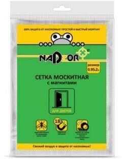 NADZOR Сетка москитная на дверь с магнитами, белая, в пакете, MSN020MPW