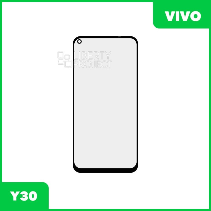Стекло + OCA пленка для переклейки Vivo Y30 (черный)
