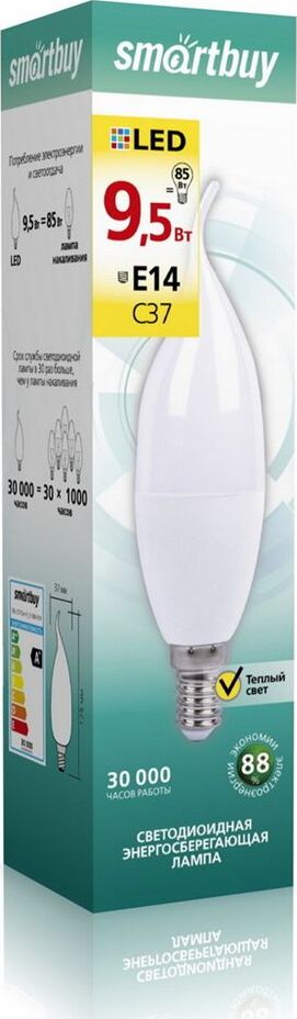 Лампа SMARTBUY (SBL-C37Can-9_5-30K-E14) 9,5W/3000/E14