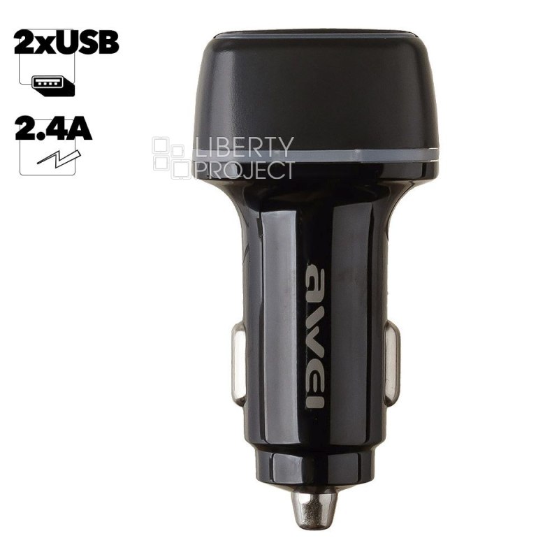 АЗУ AWEI C-827 2xUSB, 2.4А (черный)