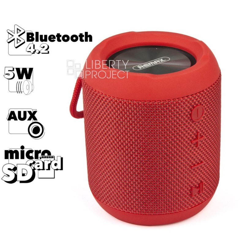 Bluetooth колонка REMAX RB-M21 BT4.2, 5W, AUX/microSD (красный)