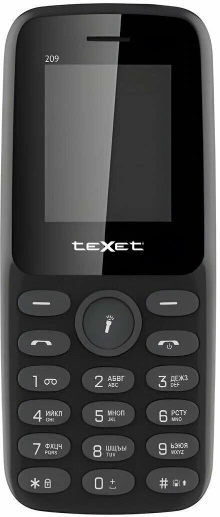 Телефон мобильный TEXET TM-209 Black