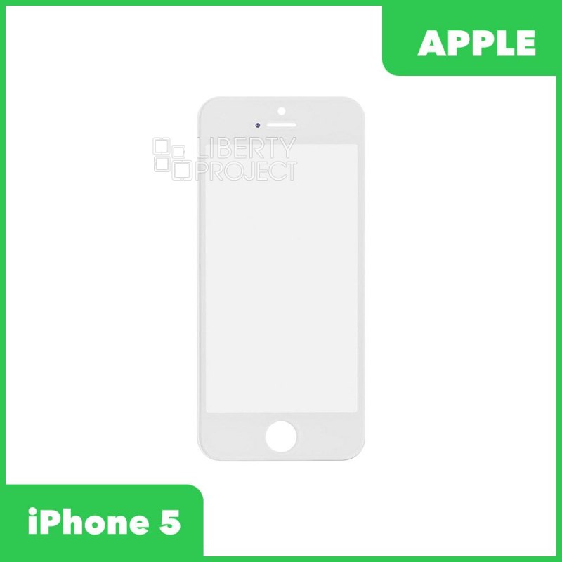 Стекло в сборе с рамкой для iPhone 5 (белый)