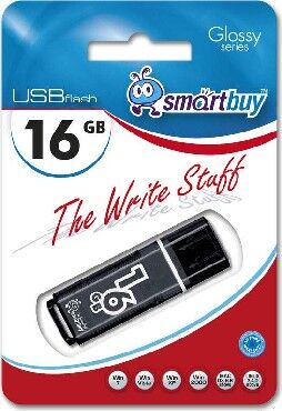 USB-флэш SMARTBUY (SB16GBGS-K) 16GB GLOSSY SERIES BLACK