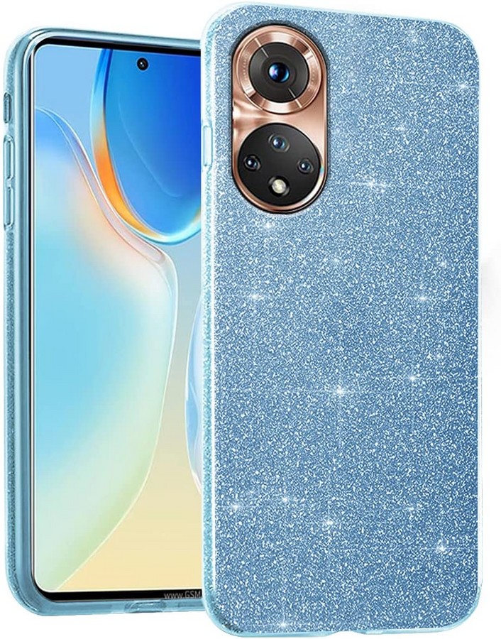 Силиконовая противоударная накладка Diamond для Huawei Honor 50 голубой