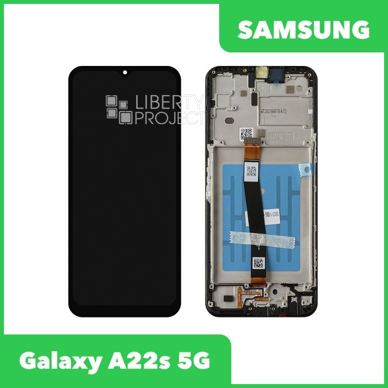 LCD дисплей для Samsung Galaxy A22s 5G SM-A226 GH81-20694A в рамке (черный) 100% OR SP