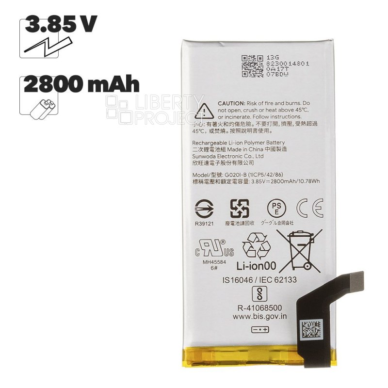 Аккумулятор (АКБ) Google Pixel 4 (G020I-B) Filling Capacity