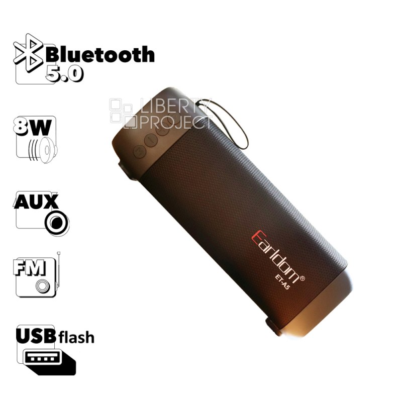 Bluetooth колонка Earldom ET-A5 BT 5.0, 8W, AUX/FM/USB (черный)