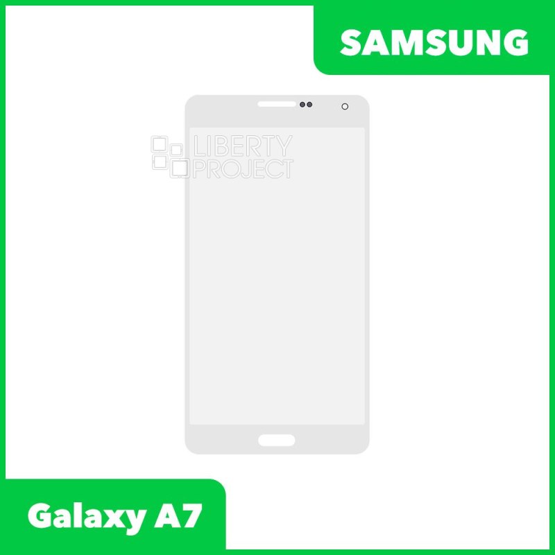 Стекло + OCA пленка для переклейки Samsung SM-A700 A7 (цвет белый)