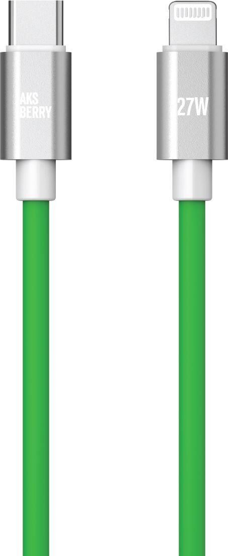 Кабель AKSBERRY (6900327630017) X165 Liquid silicone Type-C -Lightning, зеленый