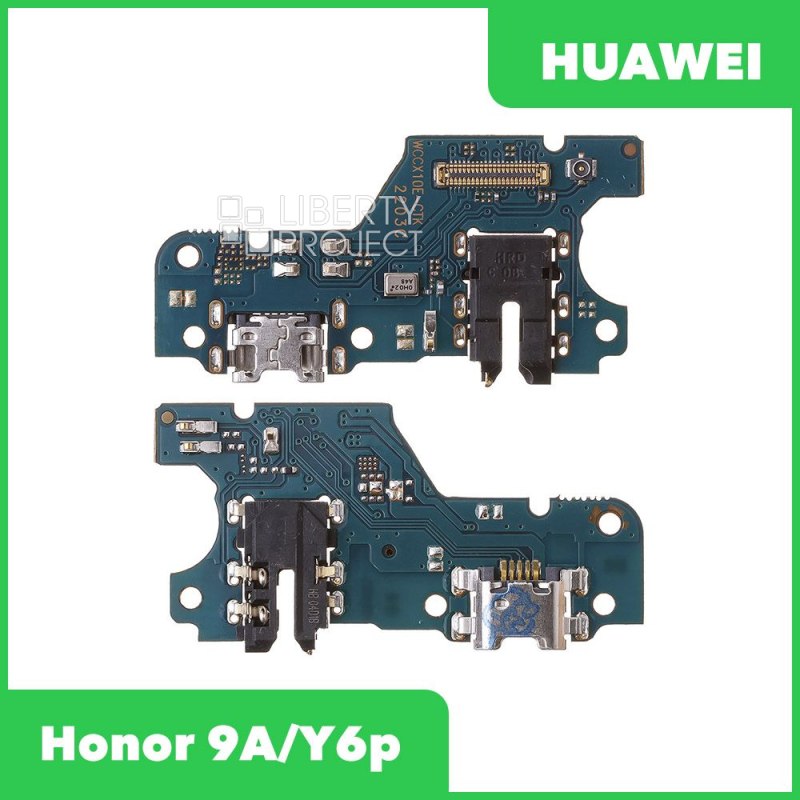 Шлейф/FLC Huawei Honor 9A/Y6p (MOA-LX9N/MED-LX9N) на системный разъём/разъём гарнитуры/микрофон