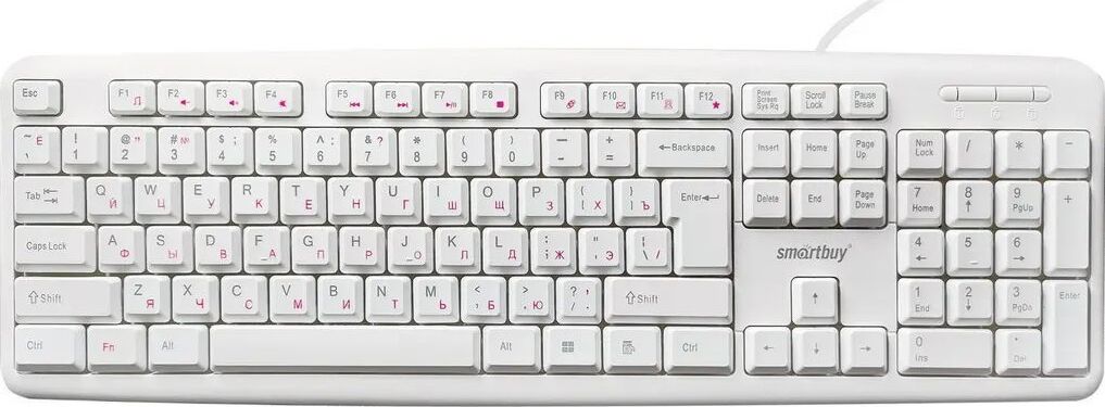 Клавиатура SMARTBUY (SBK-210U-W) ONE 210 USB белая