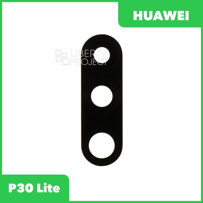 Стекло задней камеры для Huawei P30 Lite (MAR-LX1)/Nova 4e (MAR-LX1M/MAR-AL00) (без рамки) (черный)