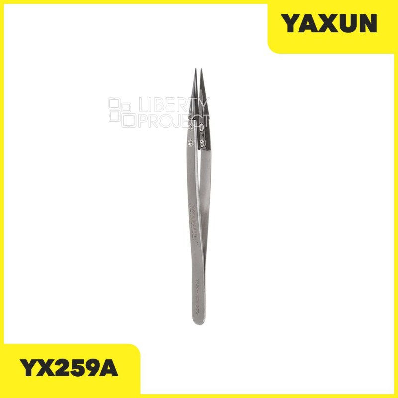 Пинцет с керамическими губками YAXUN YX259A (прямой)